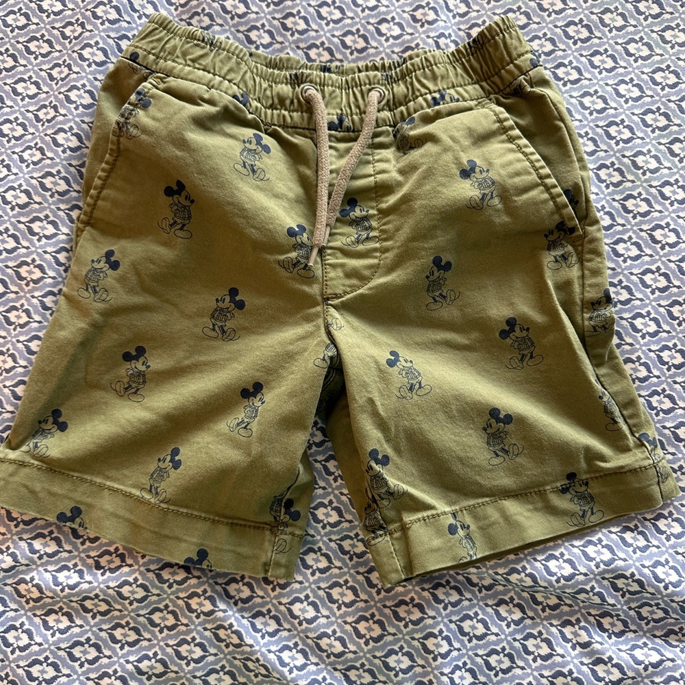 Baby Gap x Disney size 5T Olive Mickey Mouse shorts by